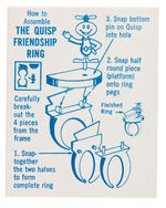 "THE QUISP FRIENDSHIP RING" MINT WITH MINT CARD.