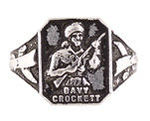 "DAVY CROCKETT" OCTAGONAL TOP ALUMINUM RING.