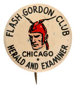 EARLIEST "FLASH GORDON CLUB" NEWSPAPER SPONSORED MEMBER'S BUTTON.