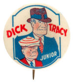 CHILD MOVIE STAR HAT AD BUTTON PLUS BUTTON WITH FIRST DEPICTION OF JUNIOR c.1933.