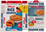 KELLOGG'S "RICE KRISPIES" CEREAL BOX FLAT WITH RAWLINGS BASEBALL PREMIUM OFFER.