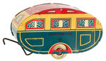 "MARX LONESOME PINE" TRAVEL TRAILER TOY.