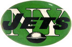 NEW YORK JETS VERY EARLY LOGO BUTTON PLUS NAMATH HOMECOMING BUTTON.