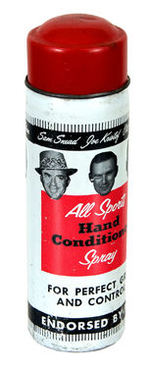 "ALL SPORTS HAND CONDITIONER SPRAY/ENDORSED BY FAMOUS SPORTS FIGURES."