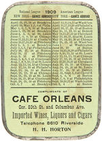 “1909/NATIONAL LEAGUE NEW YORK/AMERICAN LEAGUE NEW YORK” SCHEDULE CARD.