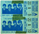 THE BEATLES SHEA STADIUM 1965 CONCERT TICKET STUB PAIR.