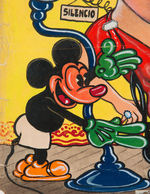 MICKEY MOUSE IN VINTAGE ORIGINAL ART PAINTINGS PROMO LOT OF EIGHT FOR URUGUAY RADIO STATION.