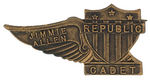 "JIMMIE ALLEN REPUBLIC/CADET" RARE WINGS BADGE UNLISTED IN HAKE GUIDE.