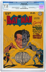 "BATMAN" #50 DECEMBER 1948-JANUARY 1949 CGC 7.0 FINE/VF.