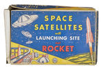 "MARX SPACE SATELLITES AND ROCKET WITH LAUNCHING SITE."