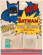 "BATMAN MICRO SECRET BAT-RADIO" COMPLETE SET ON CARD.