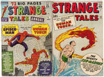 STRANGE TALES WITH HUMAN TORCH AND DR. STRANGE LOT OF EIGHT COMICS.