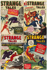 STRANGE TALES WITH HUMAN TORCH AND DR. STRANGE LOT OF EIGHT COMICS.