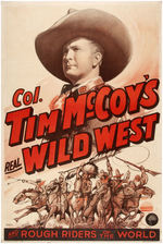 "COL. TIM McCOY'S REAL WILD WEST" SHOW POSTER.