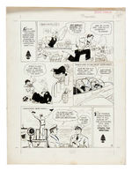 NEAR COMPLETE ORIGINAL ART FOR RARE SEARS CHRISTMAS COMIC BOOK AND PROMO FLYERS.