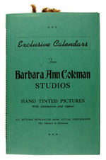 "EXCLUSIVE CALENDARS FROM BARBARA ANN COLEMAN STUDIOS" IMPRESSIVE CALENDAR PORTFOLIO.