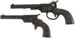 "COLUMBIA" & "SCOUT" EARLY CAST IRON CAP GUN PAIR.
