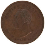 UNLISTED BY DeWITT 1860 EDWARD EVERETT VICE-PRESIDENTIAL CAMPAIGN MEDAL.