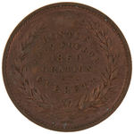 UNLISTED BY DeWITT 1860 EDWARD EVERETT VICE-PRESIDENTIAL CAMPAIGN MEDAL.