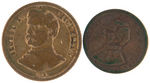 McCLELLAN PAIR OF 1864 MEDALS.