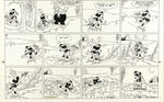 "MICKEY MOUSE" AND "SILLY SYMPHONY" (DONALD DUCK)  SUNDAY PAGE ORIGINAL  ARTWORK.