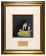 "SNOW WHITE AND THE SEVEN DWARFS" COURVOISIER SETUP FEATURING THE WITCH WITH WALT DISNEY SIGNATURE.