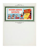 SUPERB AND GORGEOUS STATIONERY PROMOTING "MICKEY MOUSE CUTOUTS" FROM "POST TOASTIES."