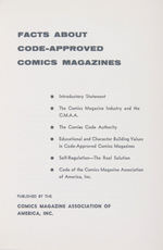 “FACTS ABOUT CODE-APPROVED COMICS MAGAZINES” VARIETY “COMICS CODE AUTHORITY” BOOKLET.
