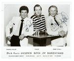 “FRANKIE AVALON/FABIAN/BOBBY RYDELL” AUTOGRAPHED PHOTO & EPHEMERA SEVEN PIECE LOT.