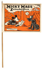 MICKEY MOUSE "MICKY MAUS" SWISS PROMOTIONAL ADVERTISING FLAG FOR PUBLICATIONS.