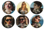 "MADONNA AS SUSAN IN DESPERATELY SEEKING SUSAN" 1985 BUTTON SET.