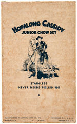 "HOPALONG CASSIDY JUNIOR CHOW SET" BOXED.