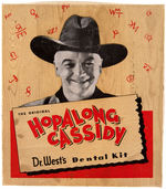 "THE ORIGINAL HOPALONG CASSIDY DR. WEST'S DENTAL KIT."