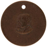 "GRANT & COLFAX" COMPOSITION TOKEN WITH JUGATE PORTRAITS.