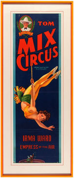 "TOM MIX CIRCUS" FRAMED SIGN FEATURING IRMA WARD.