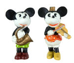 MICKEY AND MINNIE MOUSE LARGEST SIZE MUSICIAN BISQUES.