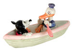 MICKEY MOUSE/DONALD DUCK IN ROW BOAT CELLULOID TOY.