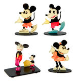 MICKEY/MINNIE MOUSE CELLULOID PLACE CARD HOLDERS.