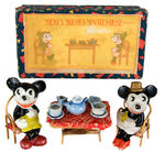 "MICKEY & MINNIE MOUSE" TEA TIME BOXED BISQUE SET.