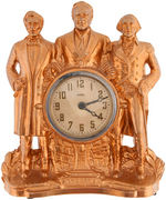 FRANKLIN ROOSEVELT CLOCK TITLED “STEERSMEN OF U.S.A.” WITH WASHINGTON AND LINCOLN.