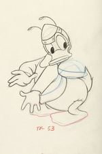 DONALD DUCK ORIGINAL PRODUCTION DRAWING PAIR.