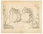 SILLY SYMPHONIES "THE CHINA SHOP" ORIGINAL PRODUCTION BACKGROUND ART.