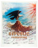 "THE STARS OF REPUBLIC PICTURES" MULTI-SIGNED PRINT.