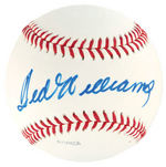 TED WILLIAMS SIGNED BASEBALL.