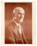 EUGENE V. DEBS STIFF PAPER PRINT WITH FACSIMILE SIGNATURE.