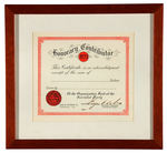 “EUGENE V. DEBS” PERSONALLY SIGNED SOCIALIST PARTY CONTRIBUTORS CERTIFICATE.