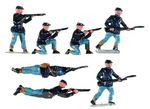 “UNION INFANTRY” BRITAINS AND JOHILLCO SOLDIER SETS.