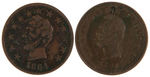 LINCOLN 1864 TOKEN PAIR INCLUDING ONE WITH UNLISTED OBVERSE/REVERSE COMBINATION.