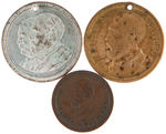 GARFIELD THREE MEDALS INCLUDING UNLISTED VERSION OF DeWITT 1880-10.