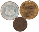 GARFIELD THREE MEDALS INCLUDING UNLISTED VERSION OF DeWITT 1880-10.